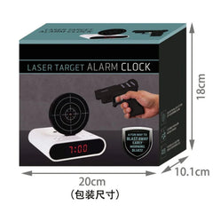 Lazy Man Table Clock, Snooze Mode Wake Up Clocks, Fun Pistol Shooting Gun Target Digital LED Alarm Clock, Shooting LCD Display-3